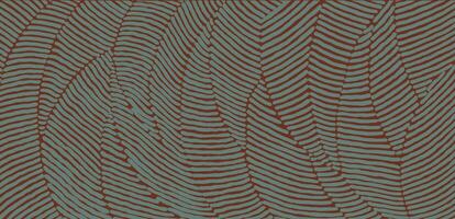 Hand drawn brush line abstract sculpting pattern, Japanese, Ethnic folk inspired wood carving, engraving, basketry surface texture background, simple graphic for textile, carpet, vector