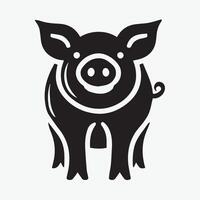 pig graphic design for branding or illustration vector