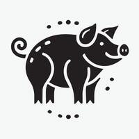 Cute pig graphic design for branding or illustration vector