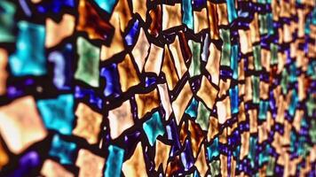 Colorful Mosaic Footage Capturing Intricate Tile Patterns and Textures video