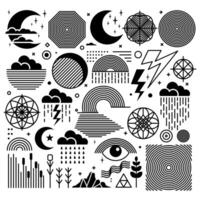 An abstract geometric shape element . Black line. Element for modern design. vector