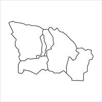 Map of Ulaanbaatar simple design vector