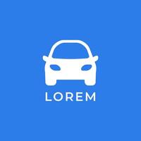 mini sedan car icon logo view from the back template simpel vector
