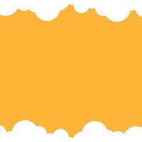 white cloud background top and bottom with empty center vector