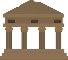 Illustration of a Classical Temple Structure Acropolis vector