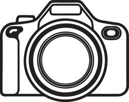 Elegant Camera Silhouette Design for Creative Coloring vector