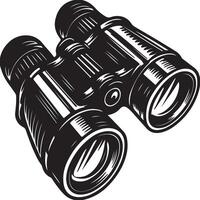 Unique Binocular Outline for Coloring Projects vector