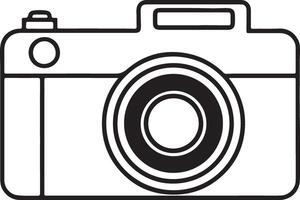 Bold Digital Camera Outline Coloring Page vector