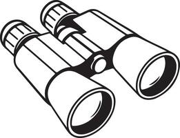 Clean Binocular Outline for Coloring vector