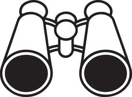 Minimalist Binocular Coloring Page in Format vector