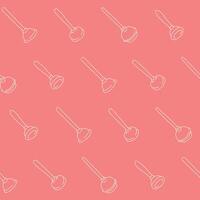 Outline Collection of Plunger Seamless Pattern illustration Design vector