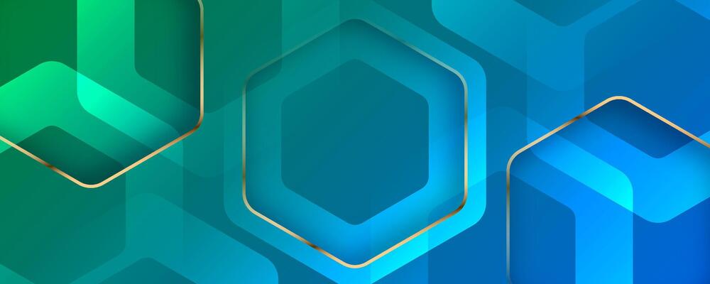 3D colorful luxury abstract background overlap layer on bright space with golden lines hexagons decoration. Modern graphic design element cutout style concept for web, flyer, card, or brochure cover