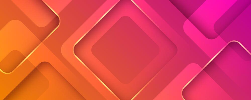 3D colorful luxury abstract background overlap layer on bright space with golden lines squares decoration. Modern graphic design element cutout style concept for web, flyer, card, or brochure cover