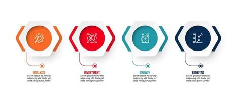 Presentation idea for business timeline infographic. vector