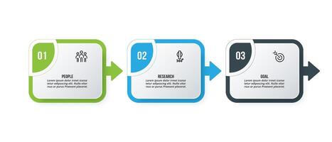 Square timeline infographic design. vector