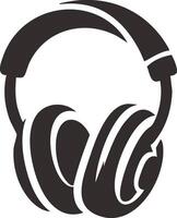 Headphone Symbol Silhouette, Simple Headphone Symbol vector