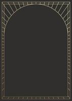 Elegant Golden Frame with Vintage Abstract Design vector