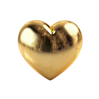 A three dimensional golden heart with a textured surface png