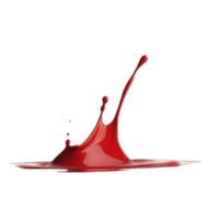 Red paint splash creating a dynamic visual png