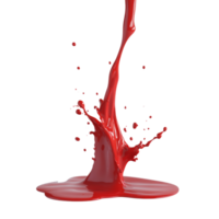 Red paint splash flowing downward creating a dynamic visual png
