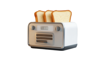 A Pop Up Toaster with Slices of Toast Perfect for Morning Breakfast Preparation, Kitchen Decor and Cooking Illustrations. png