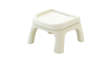 A small plastic stool with a white seat png