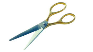 A High-Quality Image of a Pair of Scissors on a Crisp White Background, Perfect for Craft and Design Projects. png