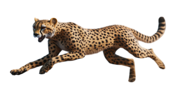 A Stunning Image of a Realistic Cheetah Sprinting Through Open Grasslands, Perfect for Nature and Wildlife Enthusiasts, or as a Vibrant Addition to Your Art Collection. png