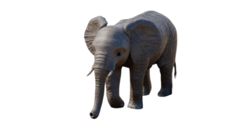 A Realistic Elephant Calf Drinking Water in a Natural Habitat - Perfect for Nature Conservation Projects and Wildlife Documentation. png