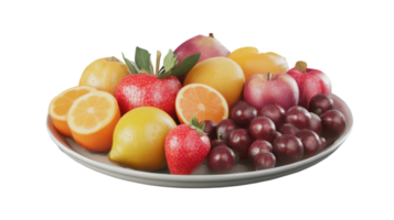 A Realistic Fruit Platter Featuring a Varied Selection of Fresh Fruits Perfect for Events, Catering, and Healthy Snacking. png