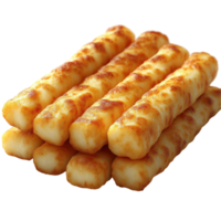 Crispy golden snacks stacked neatly on a white background during a bright kitchen setting isolated on transparent background. png