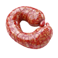 Realistic 3D rendering of a human intestine model showcasing intricate details and textures isolated on transparent background. png