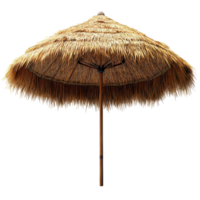 Seaside parasol provides shade and comfort on a sunny beach day in a tropical location isolated on transparent background. png