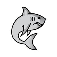 fierce shark character design vector