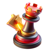 3D Render of a Fallen Chess King Piece Abstract Background Image png