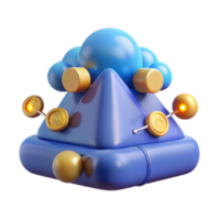 Abstract 3D Render of a Futuristic Cloud-like Structure png