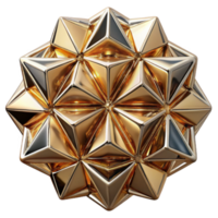 Golden Geometric 3D Abstract Background Render, Triangular Shiny Luxurious Texture png