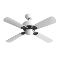 Ceiling Fan White Background on transparent background. png