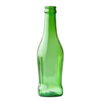 Empty Glass Bottle on White on transparent background. png