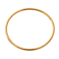 Golden Frame on White Background on transparent background. png