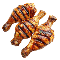 Grilled Chicken Legs Dish on transparent background. png