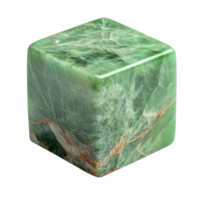 Jade Cube Intricate Patterns on transparent background. png