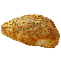 Parmesan Crusted Chicken Dish on transparent background. png