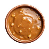 Delicious Peanut Sauce Bowl on transparent background. png
