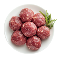 Meatballs on White Background on transparent background. png