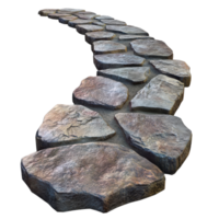 Rustic Stone Path Background on transparent background. png