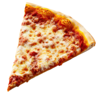 Delicious Pizza Slice Closeup on transparent background. png