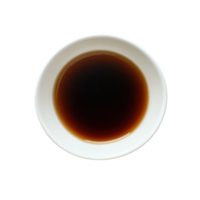 Soy Sauce in Bowl White Backdrop on transparent background. png