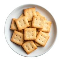 Delicious Square Cookies Top View on transparent background. png