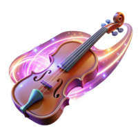 Glowing Violin Magical Music png